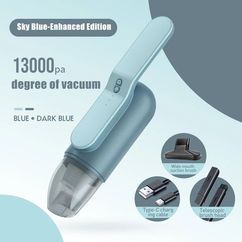 Portable Handheld Vacuum Cleaner 80W 13000Pa Strong Suction Car Handy Vacuum Cleaner Robot Smart Home for Car & HOME