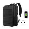 Solar Backpack 14W Solar Panel Powered Backpack Laptop Bag Water-Resistant Large Capacity with External USB Charging Port