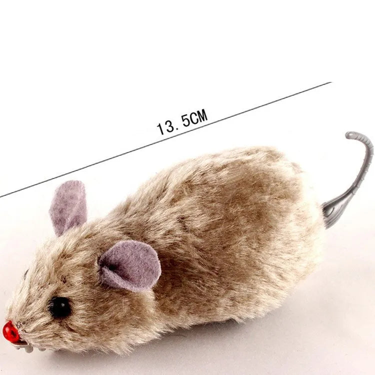 1Pc Funny Lifelike Plush Mouse Running Rat Toy for Cats Dogs Tail Mouse Pets Kids Random Color