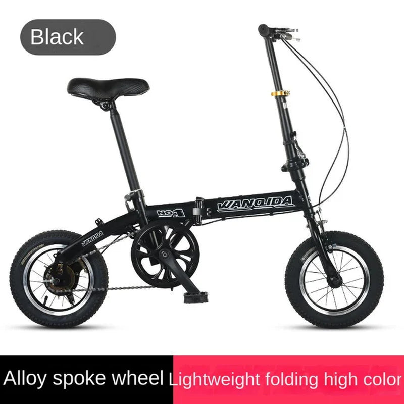 Cycling City Mini Folding Bicycle 12 14 Small Bike for Male and Female Students Portable Ultra Light Transmission Disc Brakes